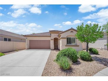 Charming single-story home featuring a well-maintained front yard and attached two-car garage at 11139 Zarod Rd, Las Vegas, NV 89135