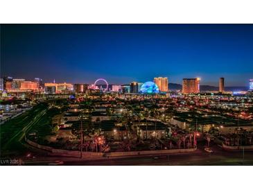 Panoramic city view featuring the dazzling Las Vegas skyline at night at 3930 University Center Dr # 412, Las Vegas, NV 89119