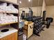 Fitness center with dumbbells, water cooler, and plenty of towels at 223 Hunter Ridge Rd # A202, Brian Head, UT 84719