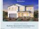 Exterior view of the Rubino Spanish Contemporary home at 7151 Serene Creek St, Las Vegas, NV 89131