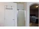 Bathroom featuring walk-in shower with glass door, and adjacent bedroom access at 6007 Turtle River Ave, Las Vegas, NV 89156