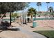 Landscaped entrance to tennis courts, promising an active and engaging community lifestyle at 437 Via Ventana Dr, Mesquite, NV 89027