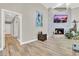 Bright hallway with wood flooring and access to bedrooms at 1813 Skyline Dr, Las Vegas, NV 89117