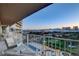 Spacious balcony with city and golf course views at 3111 Bel Air Dr # 12C, Las Vegas, NV 89109