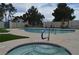 Community pool and spa with ample seating for relaxation at 4727 Wild Draw Dr, North Las Vegas, NV 89031