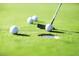 Close-up view of a golf ball being putted on a green, highlighting the community's recreational amenities at 7132 Silver Palace St, Las Vegas, NV 89131