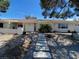 Charming single story home with well-maintained landscaping and a striking red door at 611 E Fairway Rd, Henderson, NV 89015