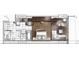 Detailed floorplan showing layout of living spaces at 4381 W Flamingo Rd # 1905, Las Vegas, NV 89103