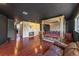 Main bedroom with a stone fireplace and hardwood floors at 1420 S 8Th St, Las Vegas, NV 89104