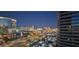 Stunning city view featuring the strip and illuminated buildings at dusk at 4471 Dean Martin Dr # 2205, Las Vegas, NV 89103
