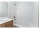 Clean bathroom with bathtub and vanity at 8965 Coastal Oaks St, Las Vegas, NV 89166