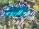 Aerial view of a backyard with a swimming pool at 1 Quail Run Rd, Henderson, NV 89014