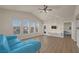 Bright open floorplan with hardwood floors, a vaulted ceiling and large windows for natural lighting at 10001 Peace Way # 2322, Las Vegas, NV 89147