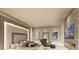 Serene main bedroom with a comfortable bed, accent lighting, a sleek TV, and modern decor for relaxation at 616 Scenic Rim Dr, Henderson, NV 89012