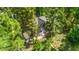 Aerial view of an A-frame home surrounded by mature trees at 4205 Mont Blanc Way, Las Vegas, NV 89124