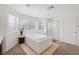 Bright bathroom with a soaking tub, walk-in shower, and tile flooring at 3179 Surf Spray St, Las Vegas, NV 89117