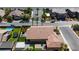 Aerial view of house with backyard and pool at 3870 Valles Caldera Ct, Las Vegas, NV 89118