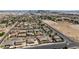 Wide aerial view of neighborhood with houses at 3870 Valles Caldera Ct, Las Vegas, NV 89118