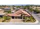 Aerial view of house with three-car garage at 3870 Valles Caldera Ct, Las Vegas, NV 89118