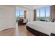 Guest bedroom with a desk and city views at 135 E Harmon Ave # 1020, Las Vegas, NV 89109