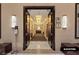 Elegant elevator lobby with designer lighting and marble floors offer upscale convenience at 135 E Harmon Ave # 1020, Las Vegas, NV 89109