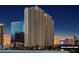 Night view of MGM Signature highrise building in Las Vegas at 135 E Harmon Ave # 1020, Las Vegas, NV 89109