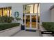 Conveniently located Starbucks at property entrance with outdoor seating and lush landscaping at 135 E Harmon Ave # 1020, Las Vegas, NV 89109