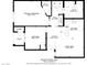 Detailed floor plan showcasing the layout of the home's bedrooms, kitchen, and living spaces at 5655 E Sahara Ave # 1052, Las Vegas, NV 89142