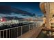 Relaxing patio overlooking the city skyline, complete with a seating area and private pool at 3111 Bel Air Dr # 28C, Las Vegas, NV 89109