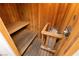 Community sauna with wooden benches and heater at 3111 Bel Air Dr # 28C, Las Vegas, NV 89109