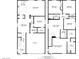 Floor plan displaying the layout of the home, including the kitchen, bedrooms, living room, and garage at 8351 Gold River Ct, Las Vegas, NV 89113