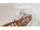 Hallway with wooden staircase leading to the second floor at 3933 Edgemoor Way, Las Vegas, NV 89121