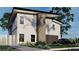 Contemporary two-story home with clean architectural lines and a well-manicured front yard at 6503 Adrian Ridge Ct, Las Vegas, NV 89149