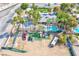 Bird's-eye view of property, pool, and ample parking at 3784 Pama Ln, Las Vegas, NV 89120