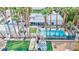 Elevated view showcasing home, pool, and expansive yard at 3784 Pama Ln, Las Vegas, NV 89120