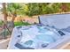 Hot tub with cover open, ready for relaxation at 3784 Pama Ln, Las Vegas, NV 89120
