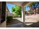 Covered patio with view of a well maintained backyard at 1335 Temporale Dr, Henderson, NV 89052