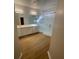 Primary bathroom with double vanity and glass shower at 1335 Temporale Dr, Henderson, NV 89052