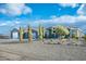 A view of the home's front yard, showcasing mature landscaping at 3301 Rodeo Ave, Pahrump, NV 89048