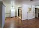 Dining area with wood flooring and kitchen access at 1321 Del Mar St # 4, Las Vegas, NV 89119