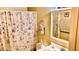 Clean bathroom, shower/tub combo, and vanity with mirror at 5860 Medallion Dr # 202, Las Vegas, NV 89122