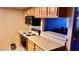 Kitchen boasts an electric range, microwave, and ample counter space at 5860 Medallion Dr # 202, Las Vegas, NV 89122