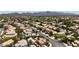 Expansive aerial view of the community showcasing single-Gathering homes and mountain views at 1002 Prestige Meadows Pl, Henderson, NV 89052
