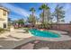 Inviting backyard oasis featuring a sparkling pool and spa at 7668 Gossamer Wind St, Las Vegas, NV 89139