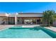 Inviting backyard pool and spa area with a covered patio offering ample space for outdoor entertaining at 6 Rockmount Ct, Henderson, NV 89012