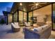 Modern patio with comfortable seating and indoor views at 678 Blackrock Rim Dr, Henderson, NV 89012