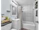 Updated bathroom featuring a shower-tub combo and modern fixtures at 1334 Eastwood Dr, Las Vegas, NV 89104