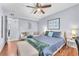 Cozy bedroom with a queen-size bed and access to another room at 1334 Eastwood Dr, Las Vegas, NV 89104