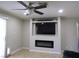 Living room with built-in fireplace and entertainment center at 5900 Gordon Ave, Las Vegas, NV 89108