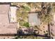 Aerial view of pool, putting green, and outdoor kitchen at 17 Winding Rd, Henderson, NV 89052